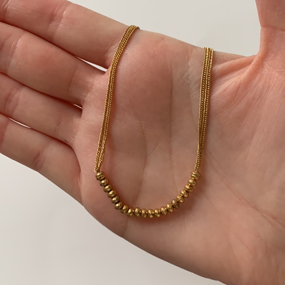 STELLA & DOT Beaded dual-chain necklace with adjustable length